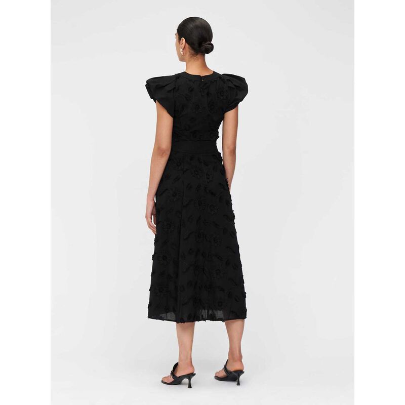 Veronika Maine Sunflower Embroidered Cotton Midi Dress image number 5